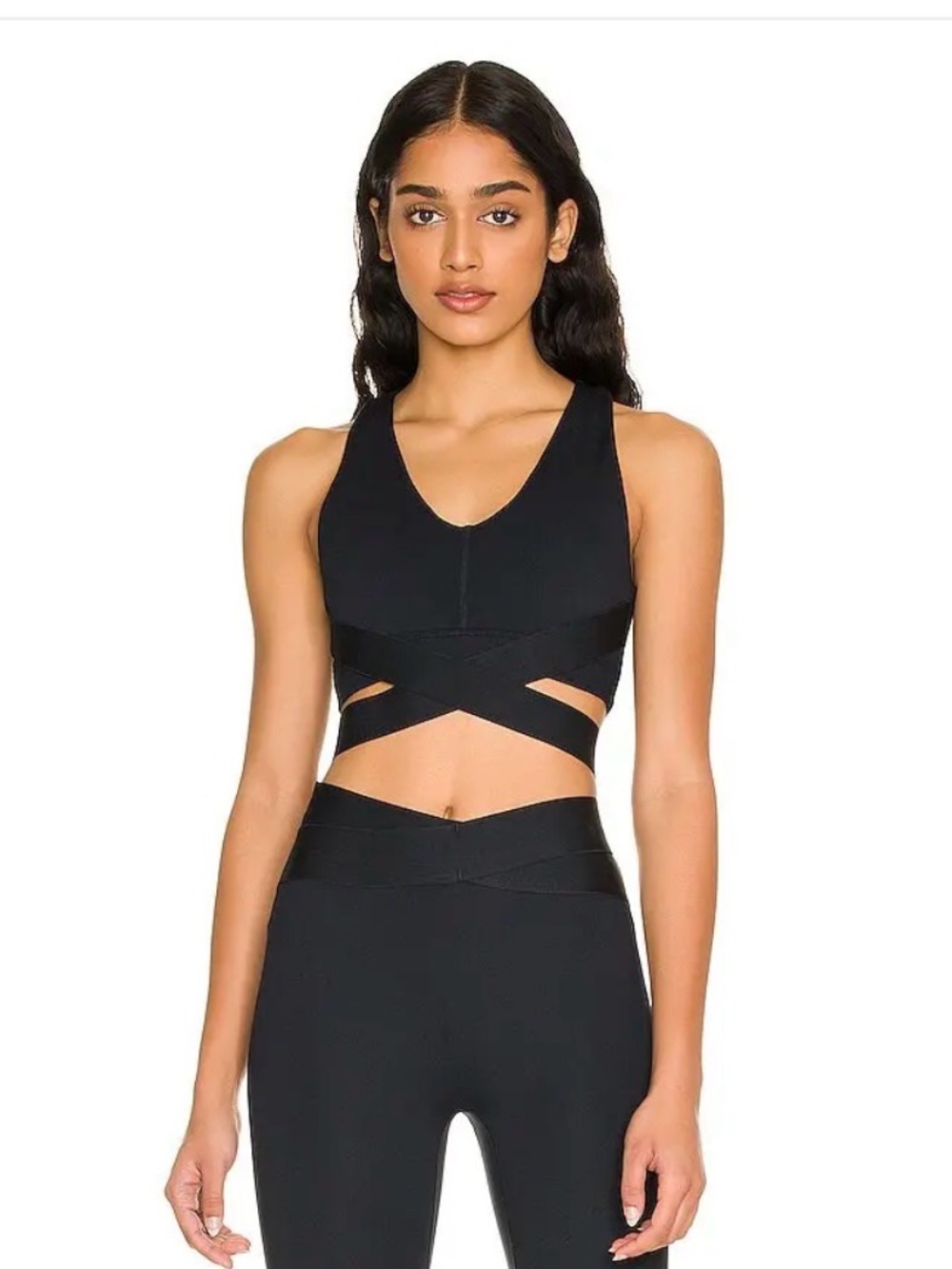 BANDIER LE ORE Black Strappy Sports Bra - Sleek Supportive Activewear